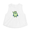 Portland Protest Frog Crop Tank - White