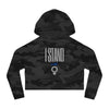 Women's Rights - I Stand With Women Cropped Hoodie - Black Camo