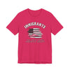 Immigrants Are What Make America Great Jersey Tee - Fuchsia