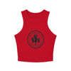 A Woman's Place is in the Resistance Micro Rib Racer Tank Top - Heather Red