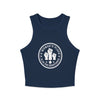 A Woman's Place is in the Resistance Micro Rib Racer Tank Top - Navy