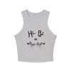 Hi, Bi Not Bye-Bye Micro Rib Racer Tank - Athletic Heather