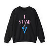 I Stand With Transgender (rights) Equality & Inclusivity Sweatshirt - Faded Black