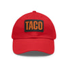 TACO Leather Patch Hat - Red / Black patch