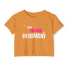 I Stand Against the Patriarchy Crop Top - Antique Gold