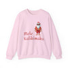Mele Kalikimaka Hawaiian Santa Sweatshirt - Pale Pink