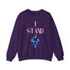I Stand With Transgender (rights) Equality & Inclusivity Sweatshirt - Blackberry