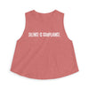 Silence is Compliance Crop Tank - Heather Mauve