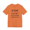 Stop Alligator Auschw*tz Jersey Tee - Burnt Orange