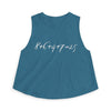 Simple Math Crop Tank - Heather Deep Teal
