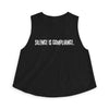 Silence is Compliance Crop Tank - Black
