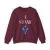 I Stand With Transgender (rights) Equality & Inclusivity Sweatshirt - Faded Wine