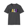 Non-Binary Pride VALID Tee - Show Your Support - Dark Heather