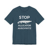Stop Alligator Auschw*tz Jersey Tee - Deep Teal