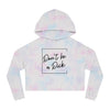 Don't be a D*ck Cropped Hoodie - Tie-Dye Cotton Candy