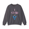 I Stand With Transgender (rights) Equality & Inclusivity Sweatshirt - Charcoal