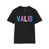 VALID Trans Pride Tee - Show Your Support - Black Heather