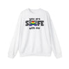 You Are Safe With Me Drop Shoulder Sweatshirt - Ecru