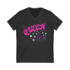 Be a Queen, Not a Drag Jersey Short Sleeve V-Neck Tee - Dark Heather