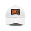 TACO Leather Patch Hat - White / Black patch