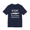 Stop Alligator Auschw*tz Jersey Tee - Navy