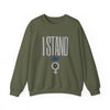 Equal Rights - I Stand With Women Sweatshirt - Military Green