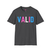 VALID Trans Pride Tee - Show Your Support - Dark Heather