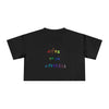 Dare to be Different - Pride Crop Tee - White with Black