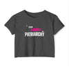 I Stand Against the Patriarchy Crop Top - Charcoal