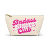 Badass Babes Club Accessory Pouch - White zipper