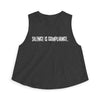 Silence is Compliance Crop Tank - Dark Heather