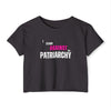 I Stand Against the Patriarchy Crop Top - Faded Black