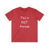This is NOT Normal Semi Fitted V-Neck Tee - Heather Red