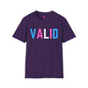 VALID Trans Pride Tee - Show Your Support - Heather Purple