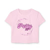 Petty AF Fitted Baby Tee - Peony