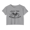 Join the Rebellion empowHERbyHeidi Branded Crop Top - Gray Heather