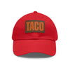 TACO Leather Patch Hat - Red / Light Brown patch