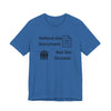 Defend the Document Not the Dictator Jersey Tee - Blue