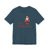 Mele Kalikimaka Hawaiian Santa Jersey Tee - Deep Teal