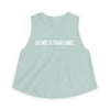 Silence is Compliance Crop Tank - Heather Dusty Green