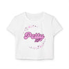 Petty AF Fitted Baby Tee - Heather Cement