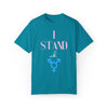 I Stand with Trans Rights T-Shirt - Topaz Blue
