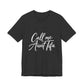 Dark gray t-shirt with text "Call me Aunt Tifa" – empowHER by Heidi political protest apparel