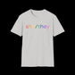 Gender Inclusive Pronouns She/They (rainbow text) Unisex T-Shirt - empowHERbyHeidi