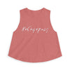 Simple Math Crop Tank - Heather Mauve