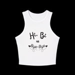 Hi, Bi Not Bye-Bye Micro Rib Racer Tank Top - empowHERbyHeidi