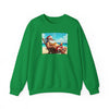 Naughty Santa on Vacation Holiday Sweatshirt - Irish Green