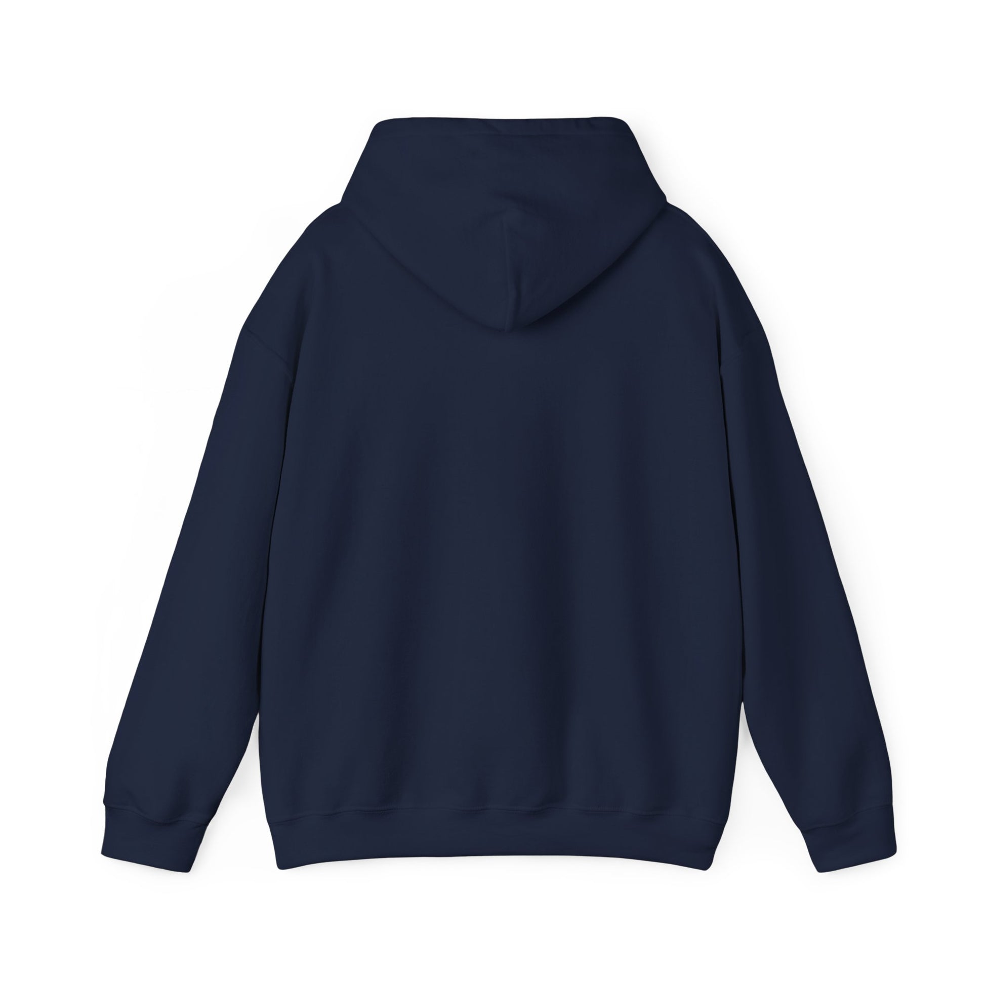 Navy blue hoodie on a white background