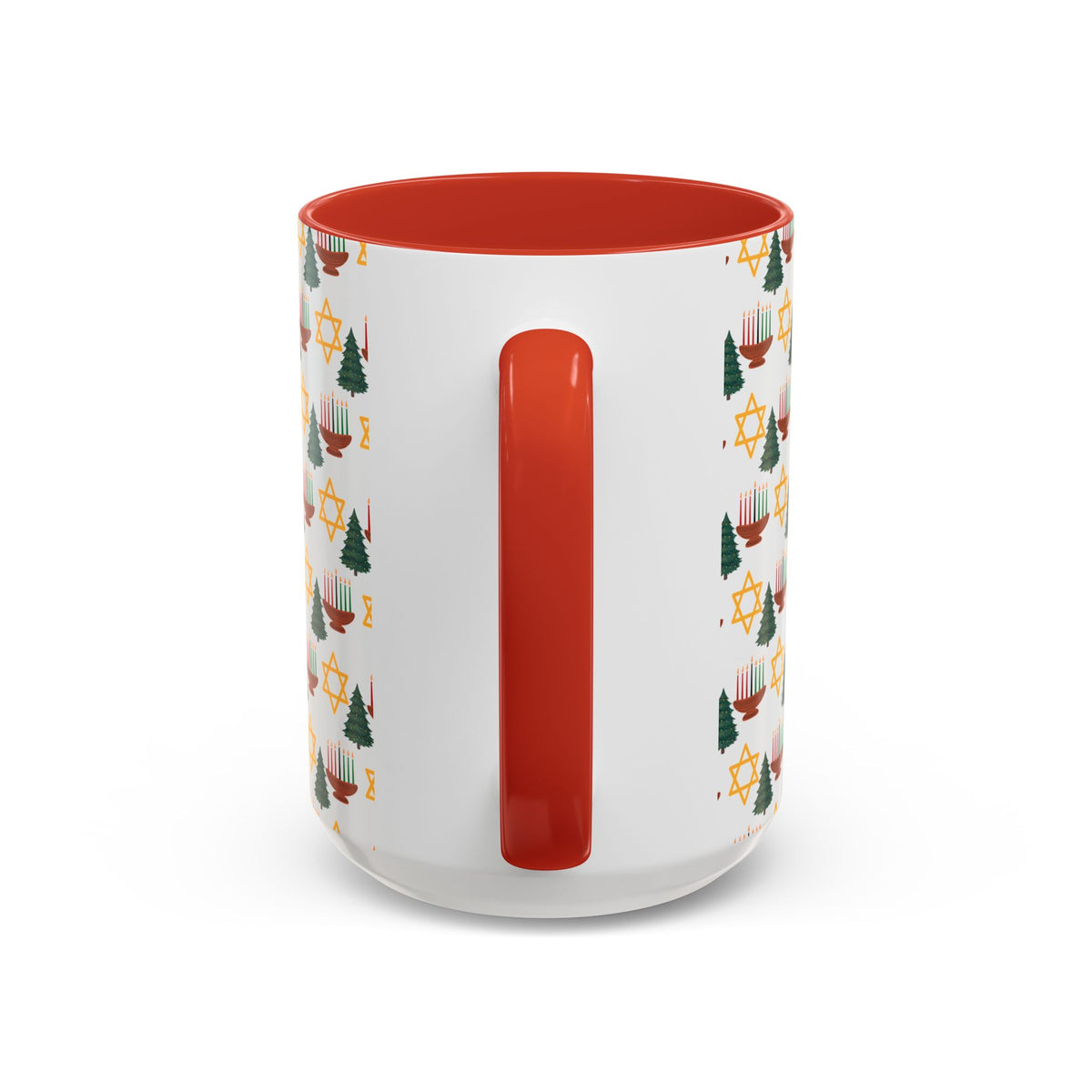 Happy ChristmaHanukKwanzaa Color Accent Holiday Coffee Mug (11, 15oz) - empowHERbyHeidi