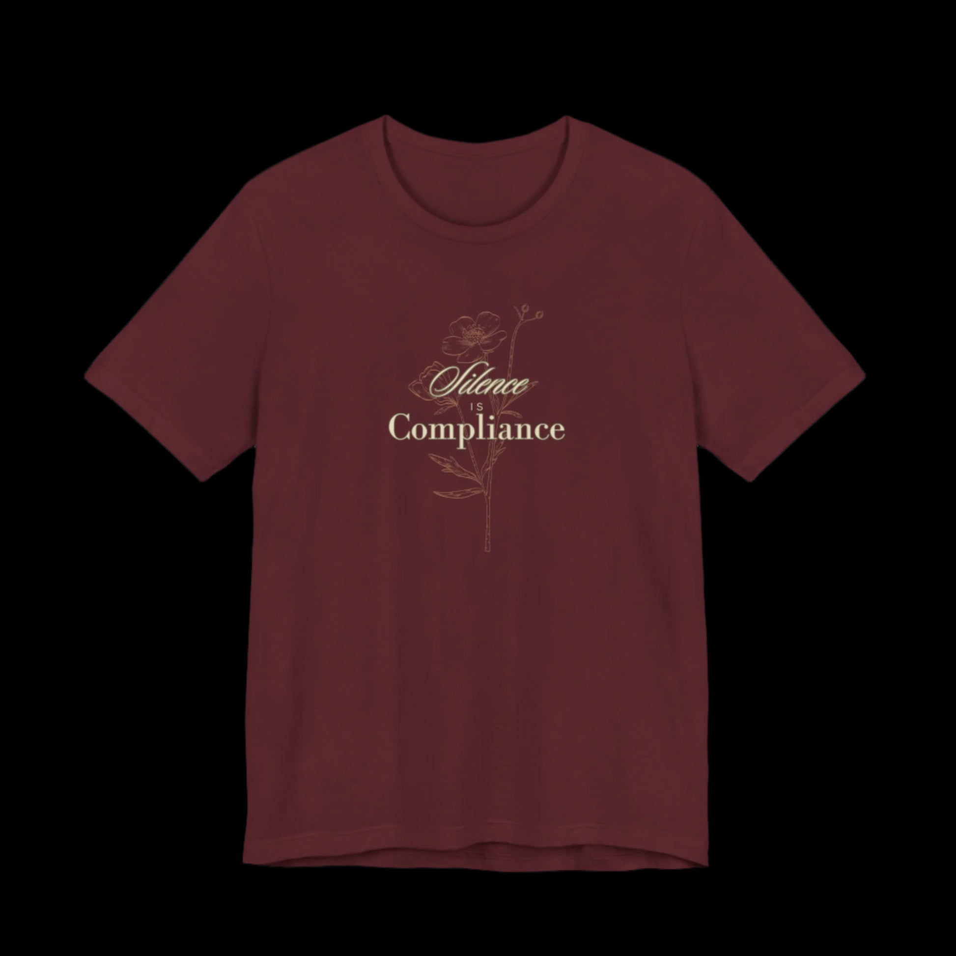 Silence Is Compliance Jersey Tee | Speak Up for Democracy - empowHERbyHeidi